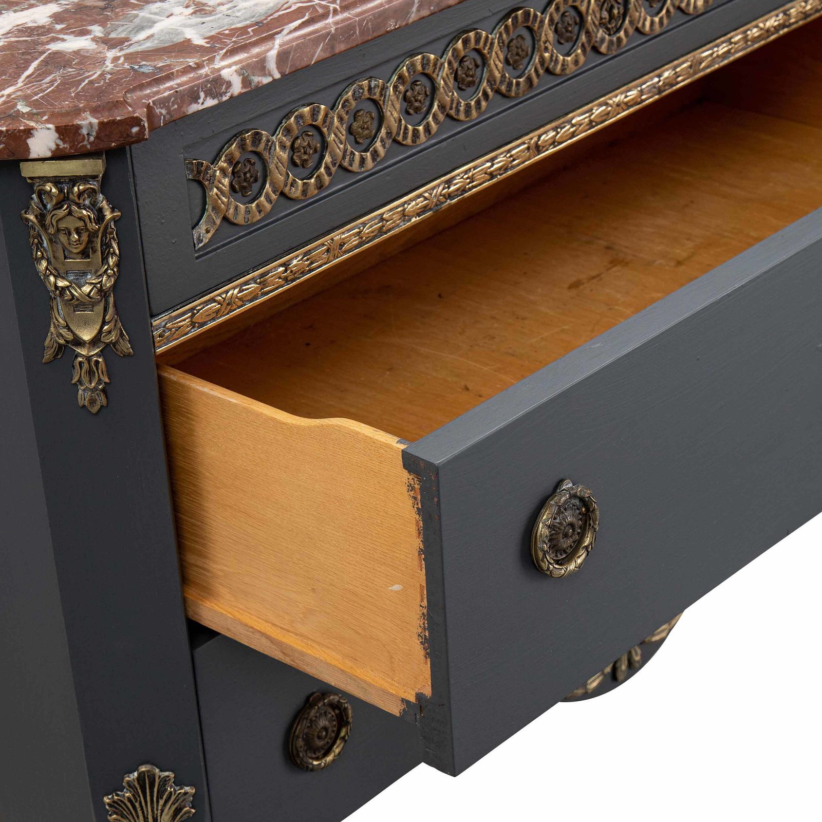 Gustavian Haupt Chest With Three Drawers With A Flat Black Finish photo furniture