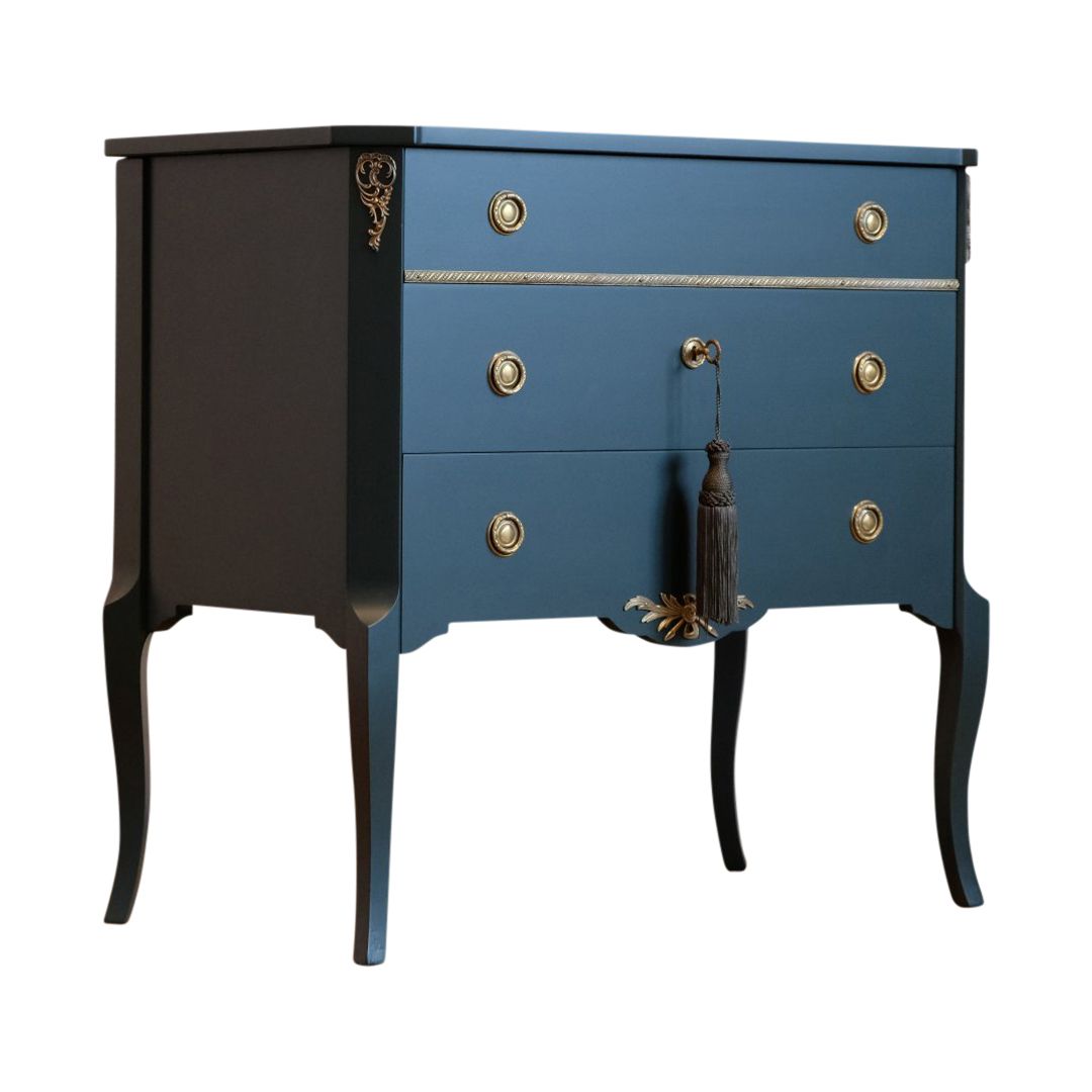 Gustavian Haupt Chest With Three Drawers With A Flat Dark Green Finish photo furniture