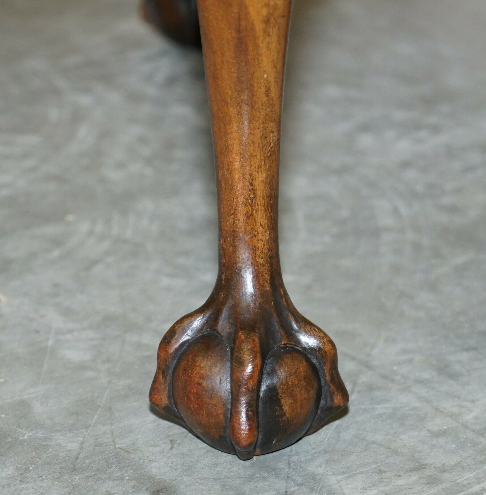 Fine Thomas Clarkson & Son Ltd Circa 1940 Hand Carved Claw & Ball Foot Stool photo vintage