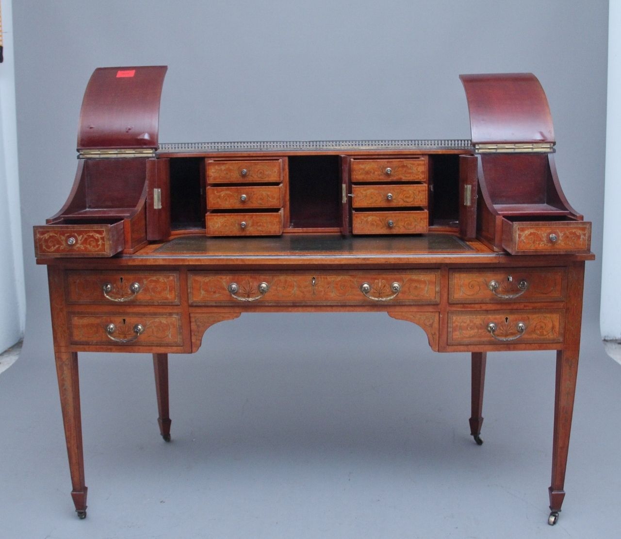 19th Century Satinwood And Inlaid Carlton House Desk photo furniture