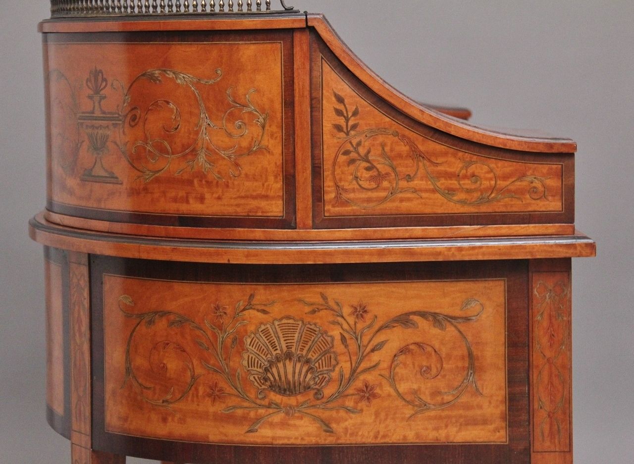 19th Century Satinwood And Inlaid Carlton House Desk photo buy