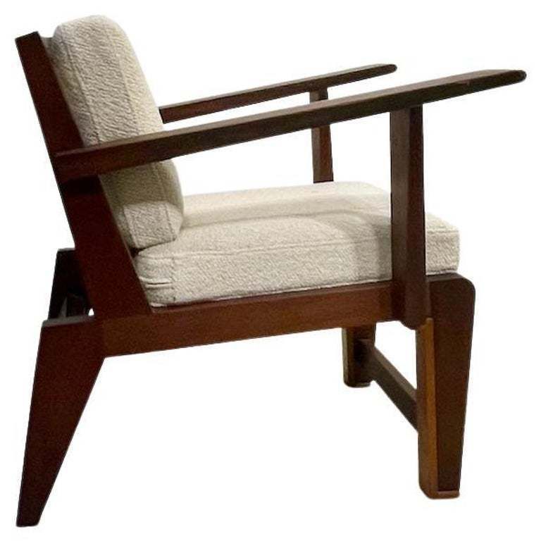 French Reconstruction Chair In The Manner Of Andre Sornay photo vintage