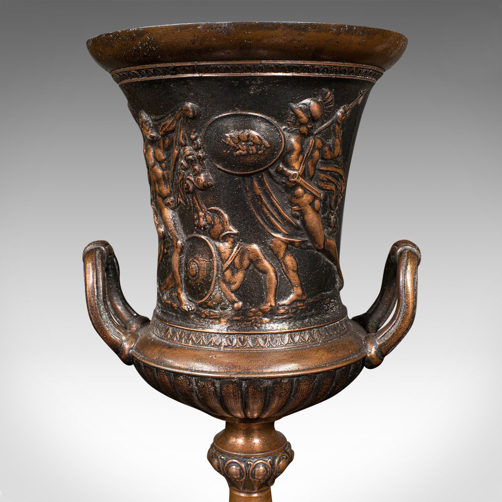 Home Decor Pair, Antique Grand Tour Urns, Italian, Decorative Vase, Roman Taste photo