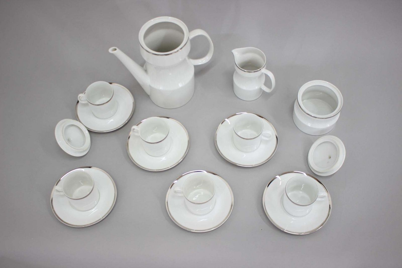 1964 Jaroslav Jezek Exlusive Porcelain Tea Set Nefertiti Czechoslovakia photo 873.0