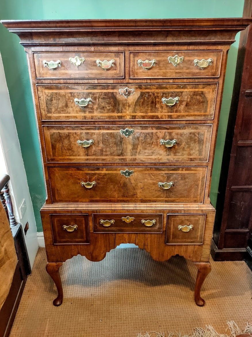 Early 18th Century Walnut Chest On Stand With Cabriole Legs photo furniture