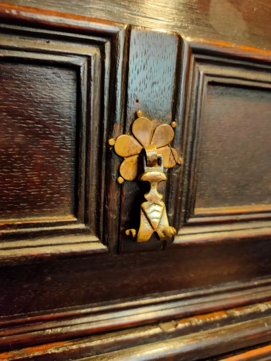 17th Century Two Drawer Oak Chest On Stand photo for sale
