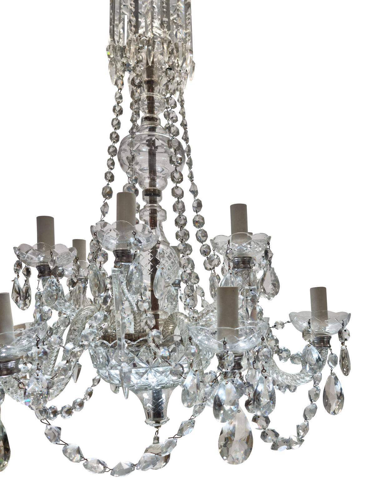 An English Twelve Light Cut Glass Chandelier photo furniture