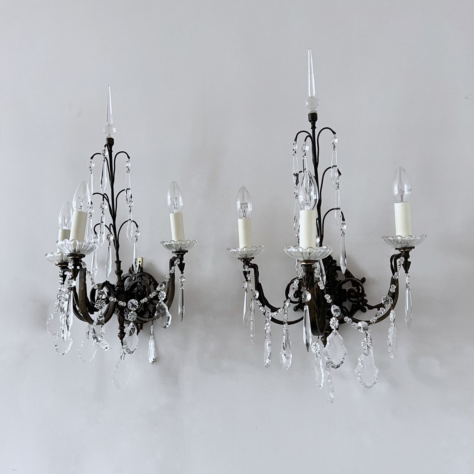 Pair Of Early 20th Century French Brass Sconces photo furniture