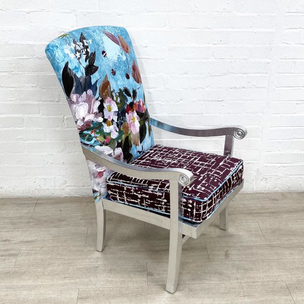 photo furniture Early Parker Knoll Lounge Chair In Designers Guild Fabrics