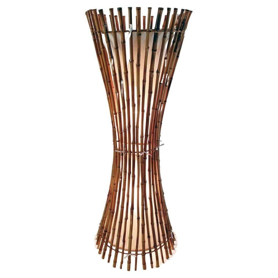 Mid Century Bamboo Floor Lamp After Franco Albini, 1960s