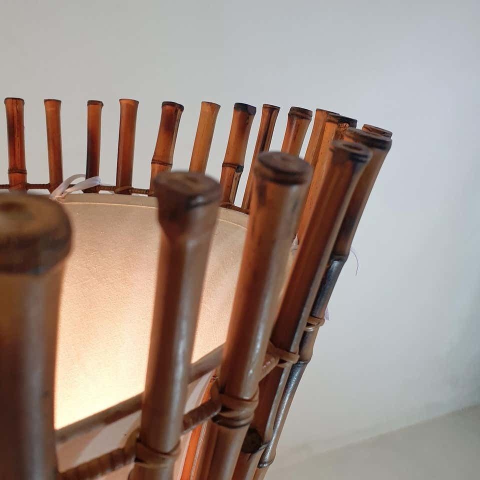 Mid Century Bamboo Floor Lamp After Franco Albini, 1960s photo 1100.0