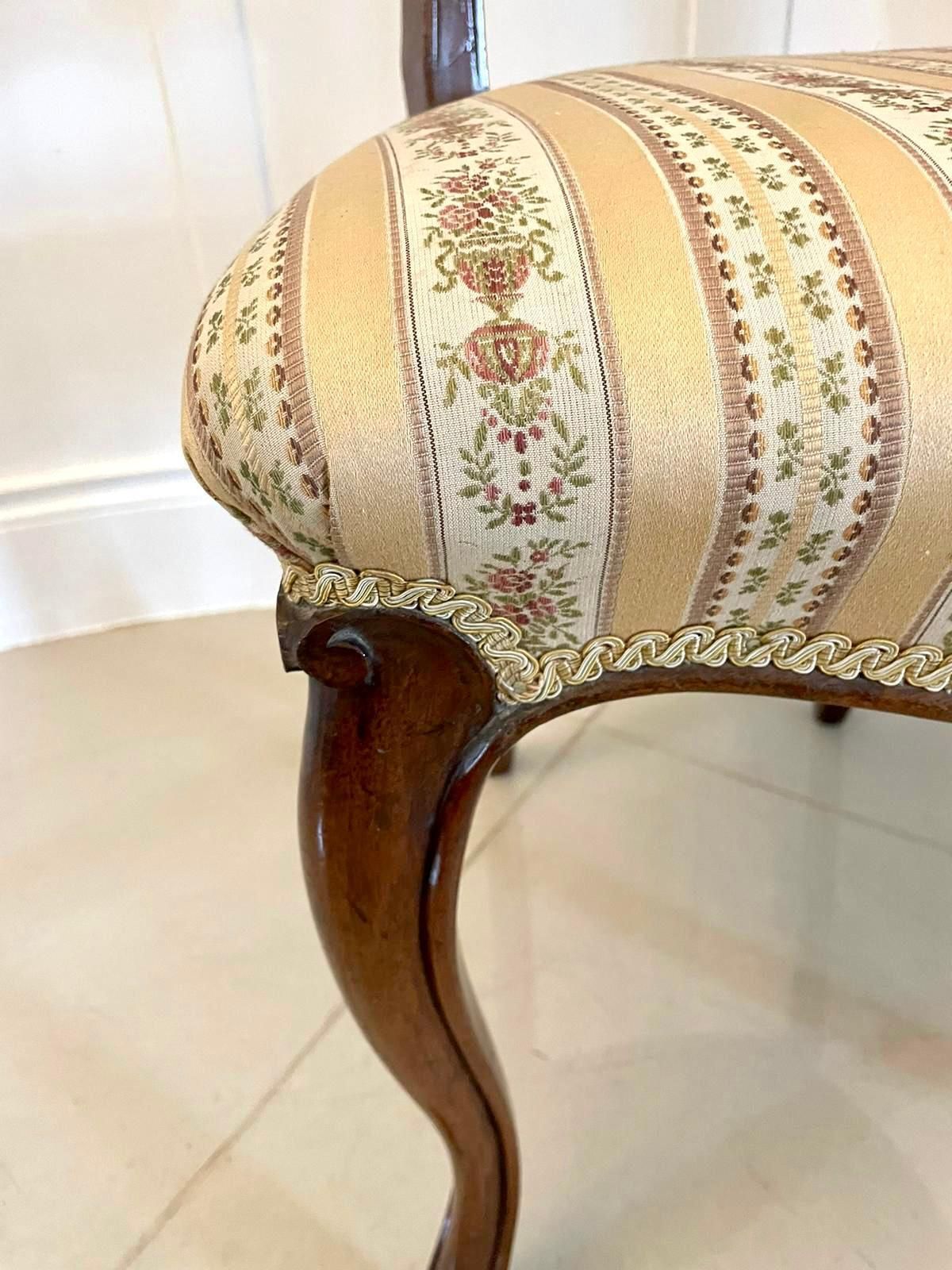 photo for sale Pair Of Antique Victorian Quality Carved Walnut Side Chairs
