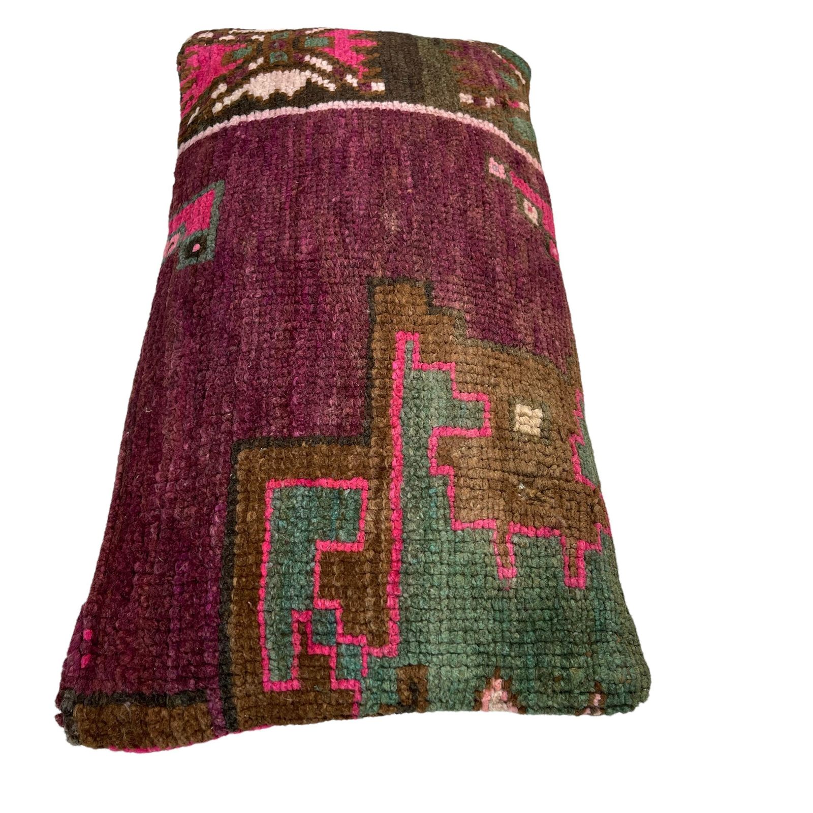 Vintage Hand Made Rug Cushion Cover, Decorative Rug Pillow Cover, Large Vintage Turkish Rug Cushion Cover photo 75.0