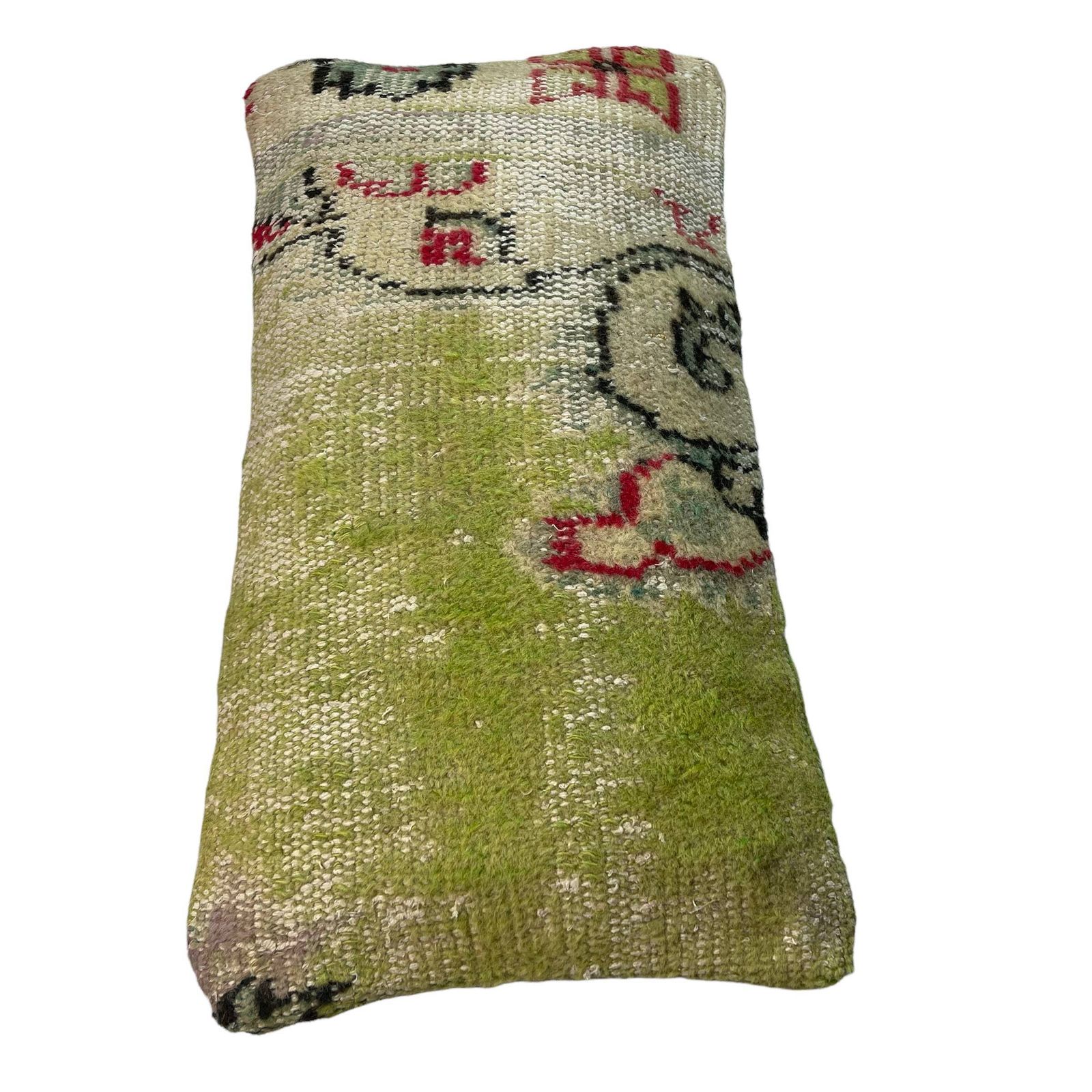 12'' X 24'' Vintage Hand Made Rug Cushion Cover, 30 X 60 Cm Decorative Rug Pillow Cover, Large Vintage Turkish Rug Cushion Cover photo vintage