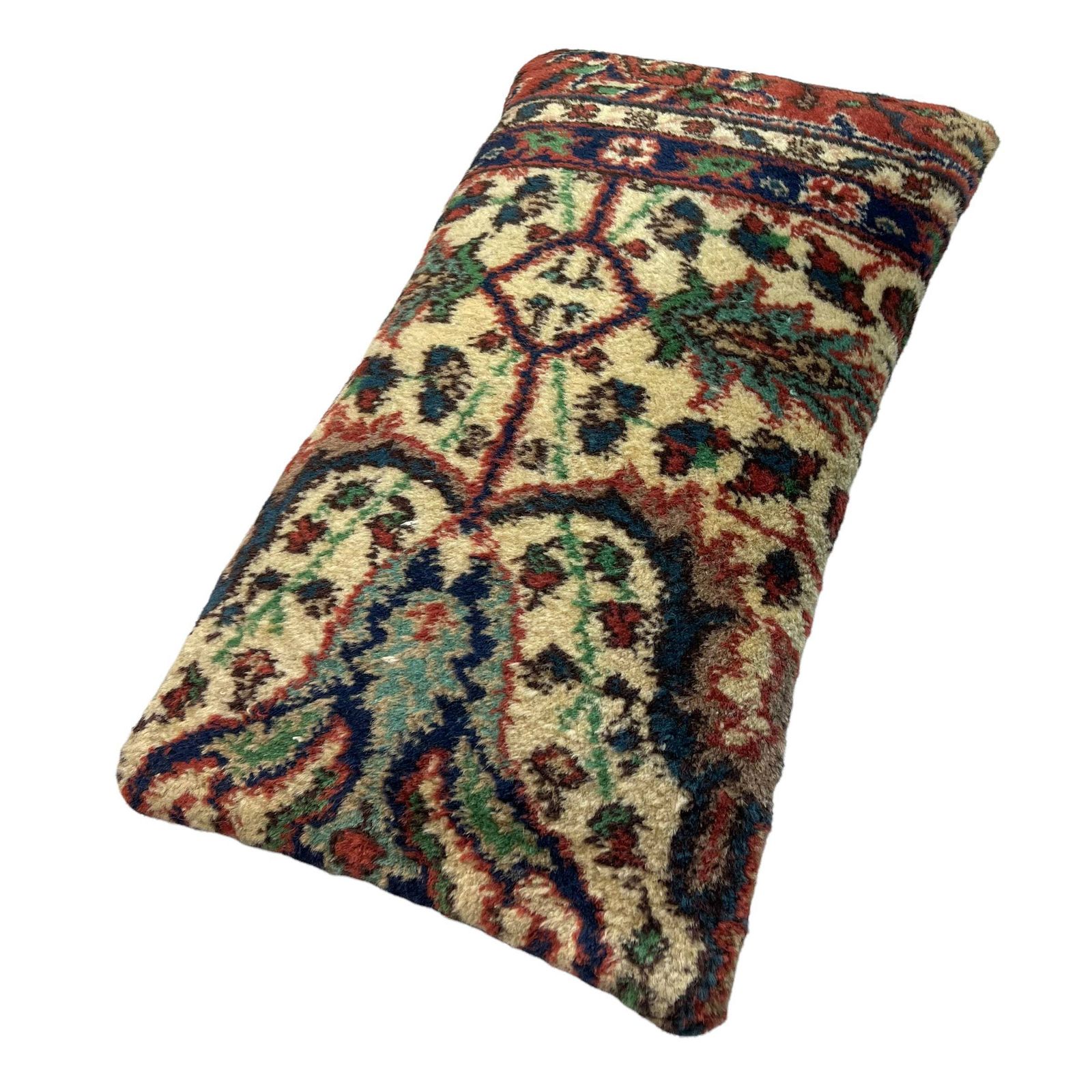 Vintage Hand Made Rug Cushion Cover, Decorative Rug Pillow Cover, Large Vintage Turkish Rug Cushion Cover photo Textiles
