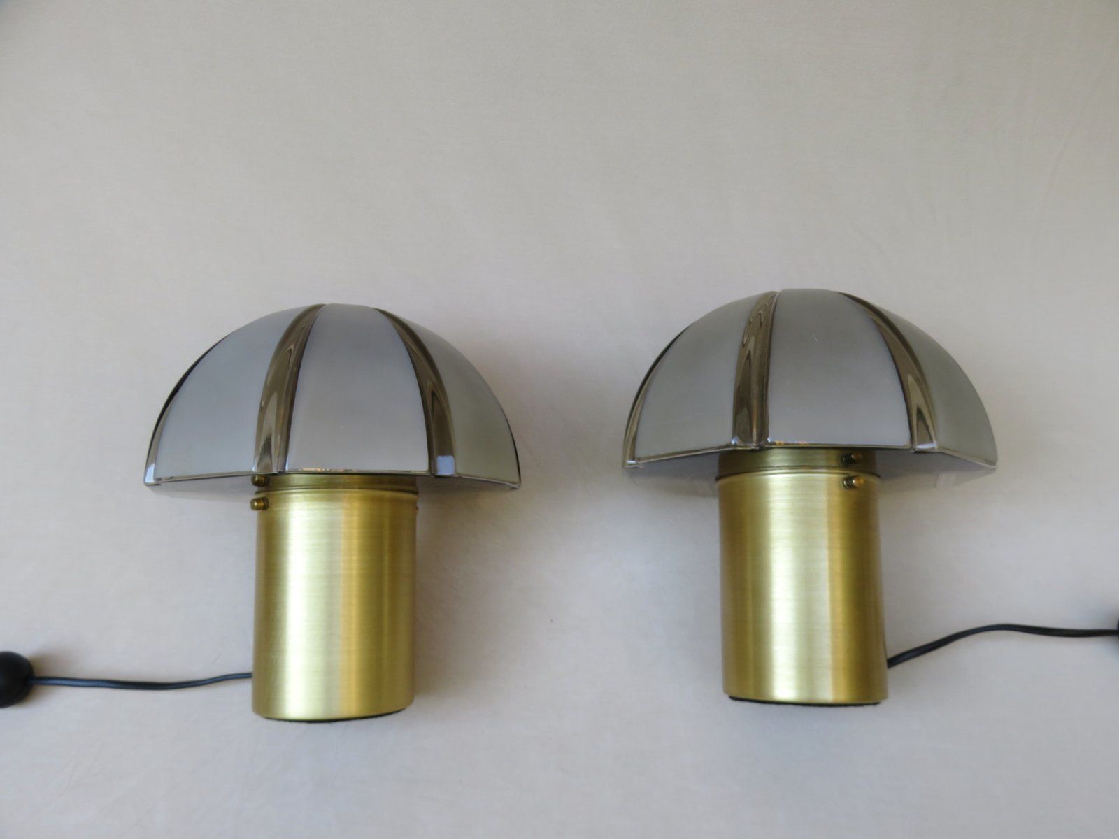 Small Mushroom Table Lamps From Peill & Putzler, 1970s, Set Of 2 photo for sale