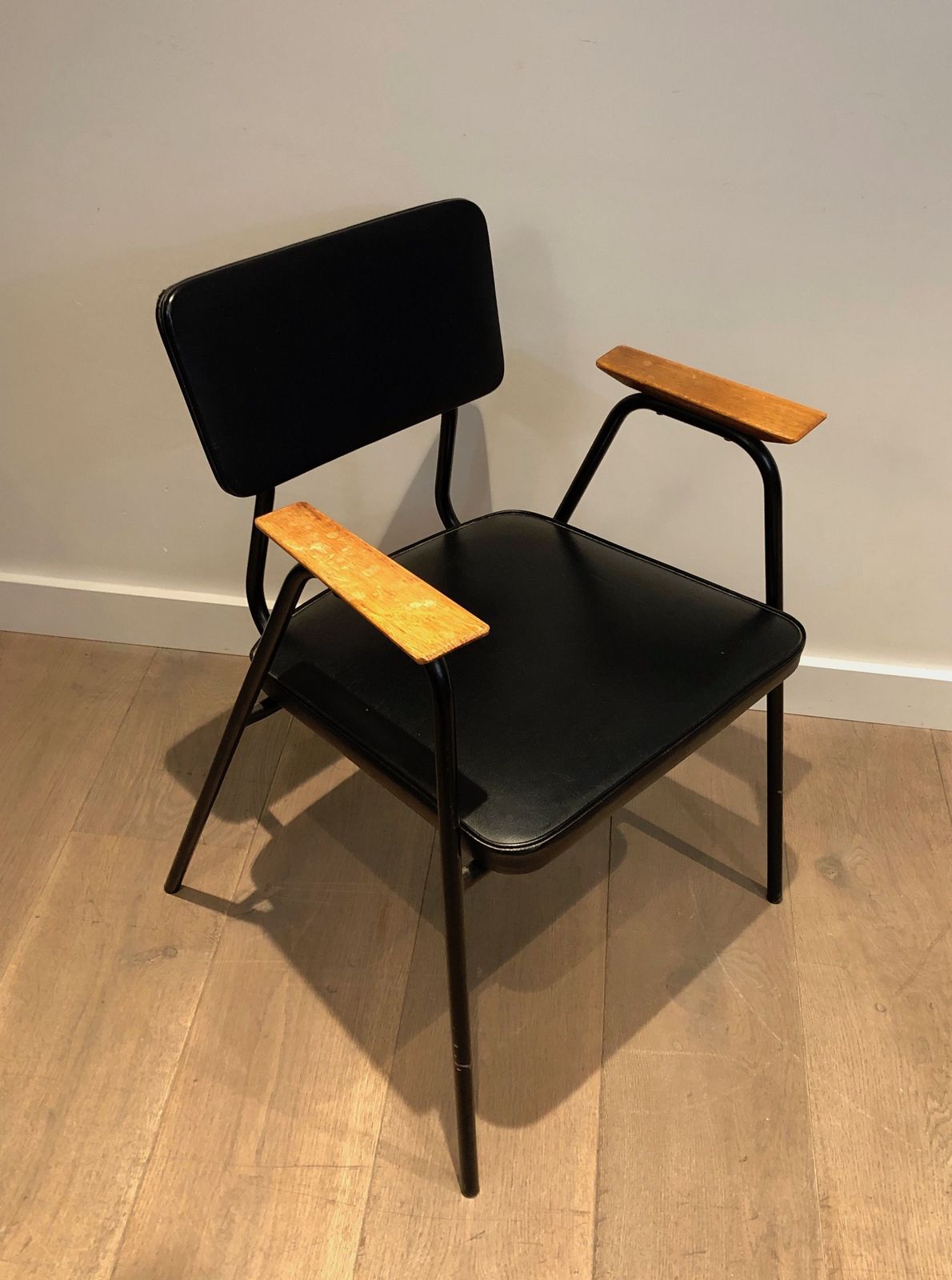 Pair Of Black Lacquered Armchairs By Willy Van De Meeren, Circa 1950 photo 2800.0