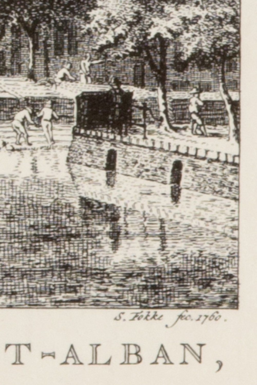 Simon Fokke, Oudeschans, Copperplate Engraving  1760 photo 190.0