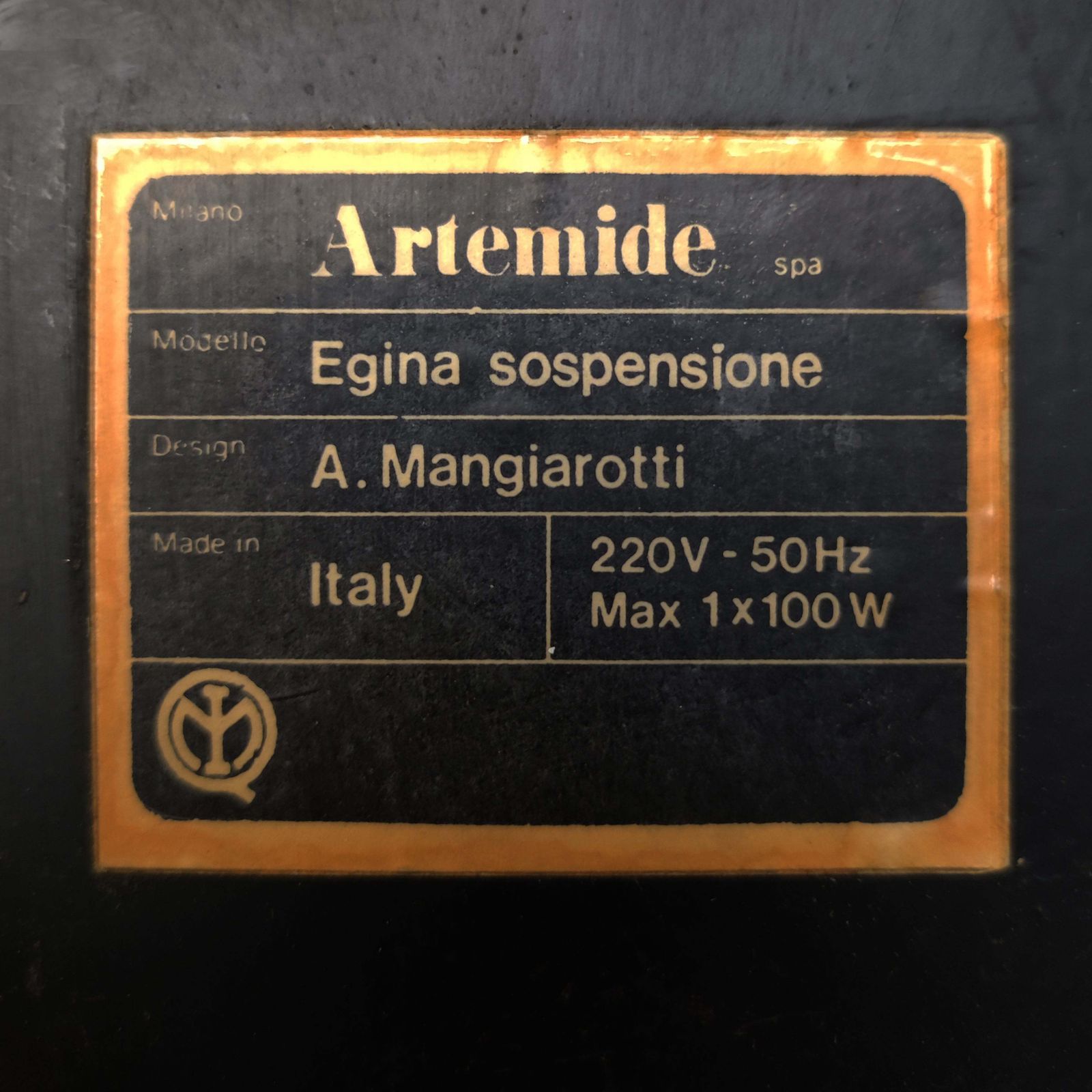 Lighting 1970s Artemide “Egina 38” Pendant Lamp By Angelo Mangiarotti photo