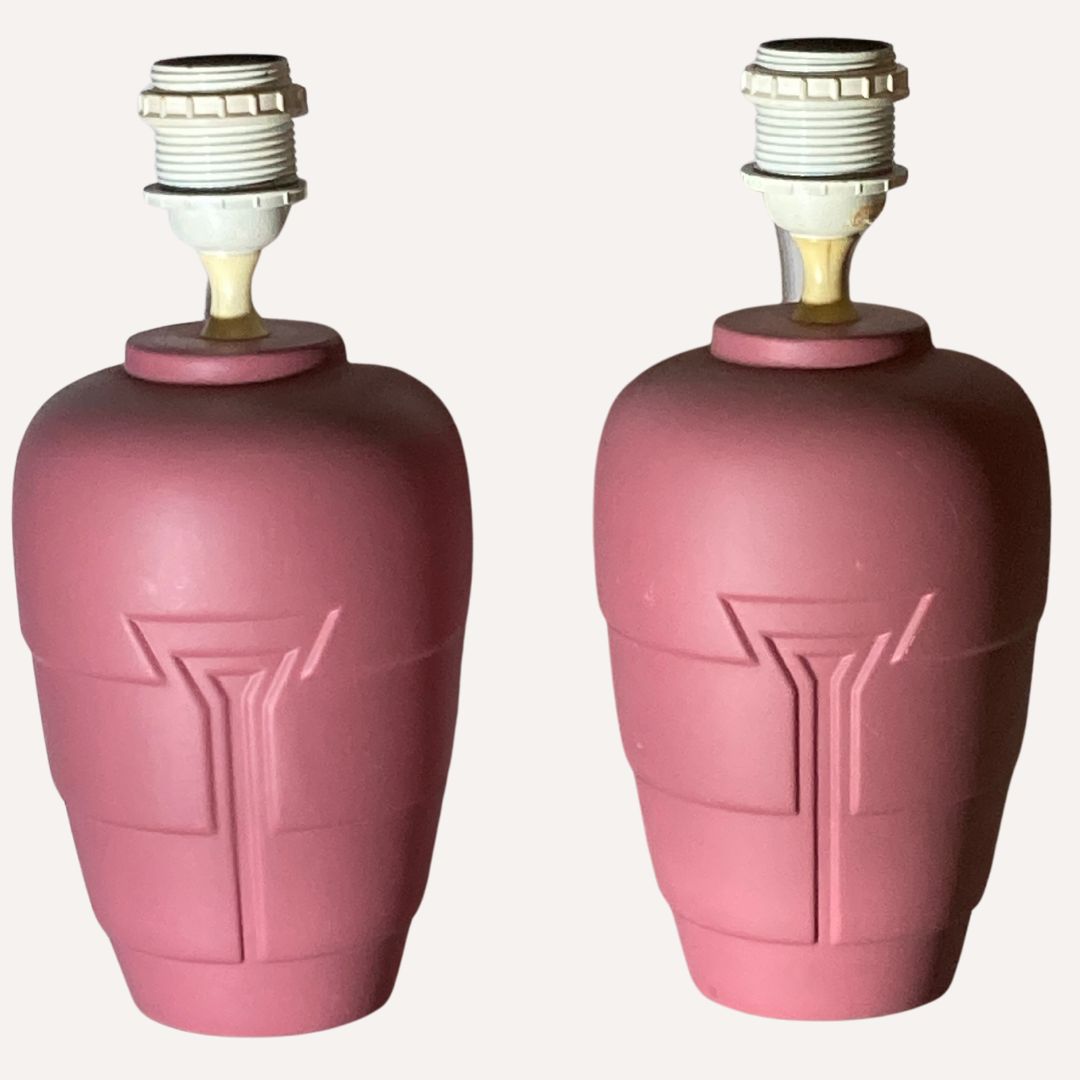 Dutch Palm Beach Art Deco Style Memphis Ceramic Vases, Ca 1980 photo Home Decor