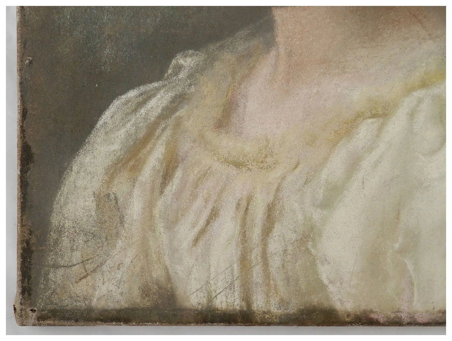 Portrait Of A Lady 19th Century Painting French Pastel On Canvas photo buy
