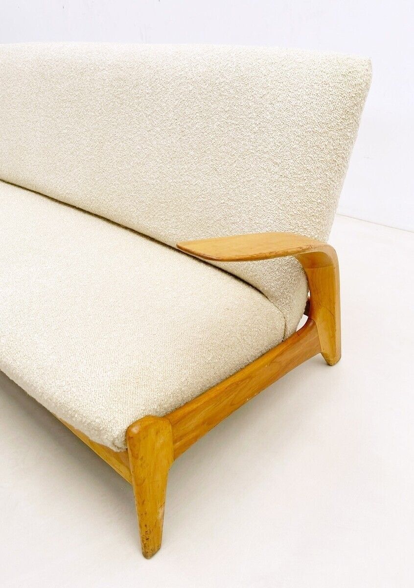 photo furniture 1960's Wooden Sofa By De Ster Gelderland