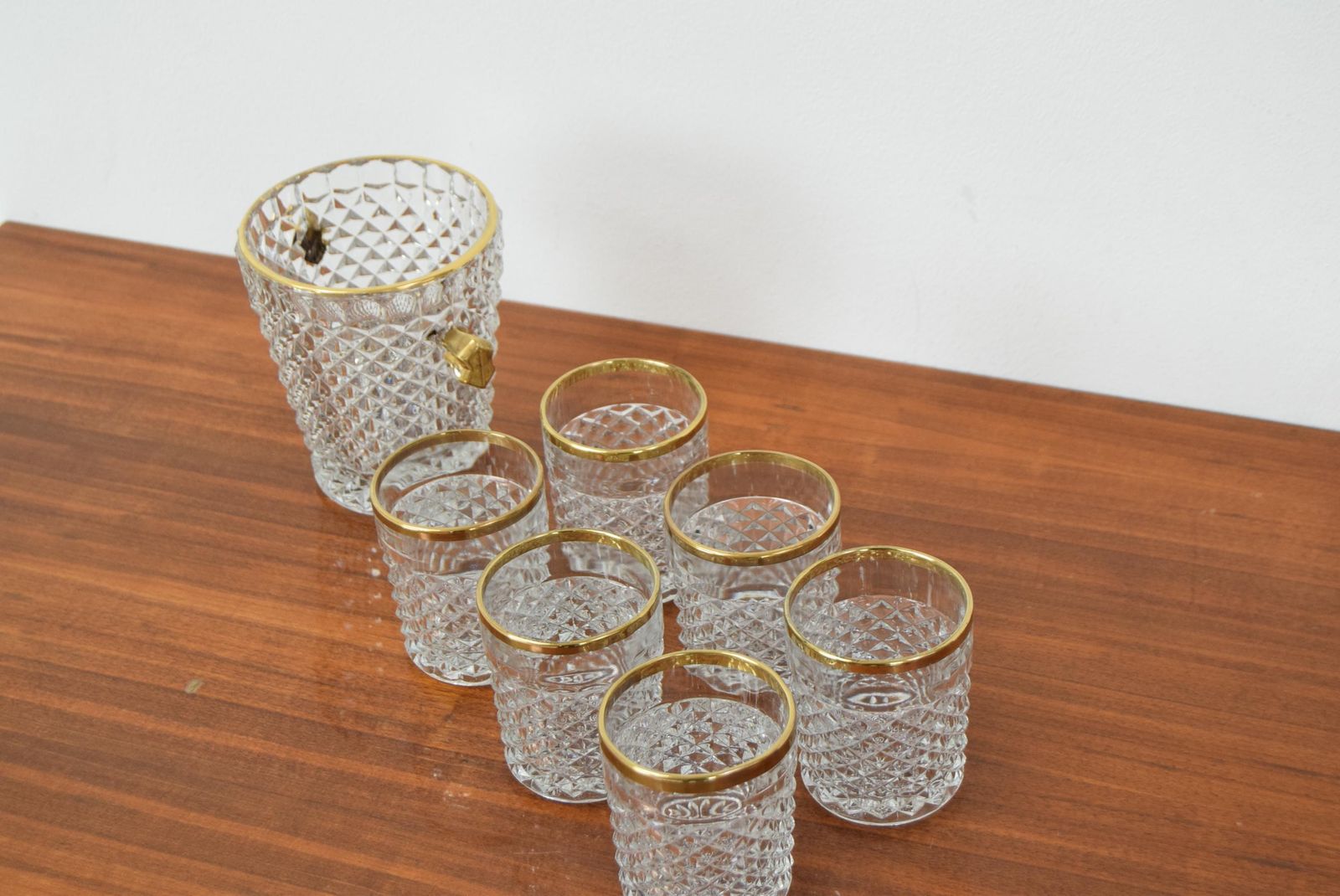 Set glaswerk/barware, mid-century, van Bohemia Crystal, ca. jaren 1960. photo buy