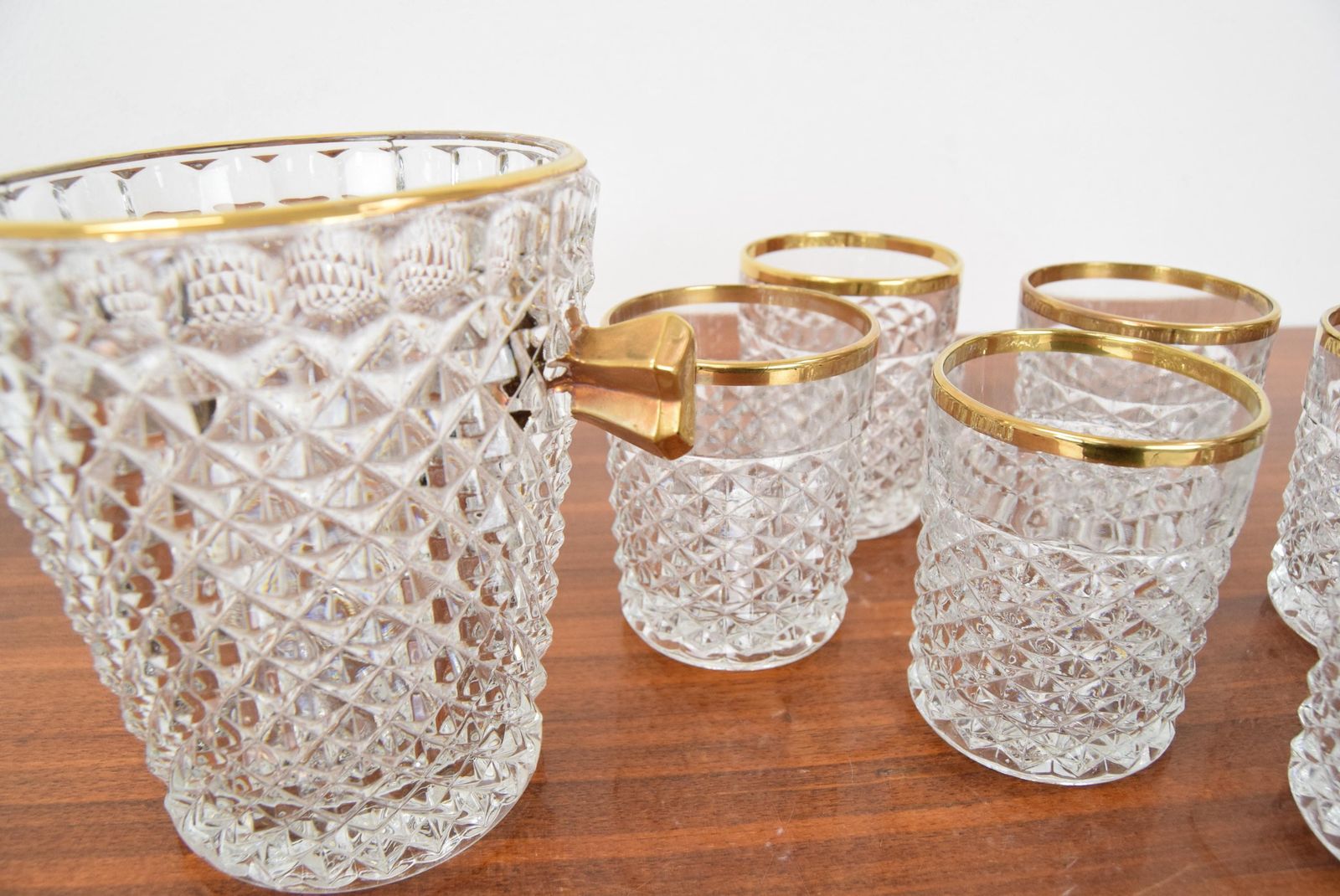 photo for sale Set glaswerk/barware, mid-century, van Bohemia Crystal, ca. jaren 1960.