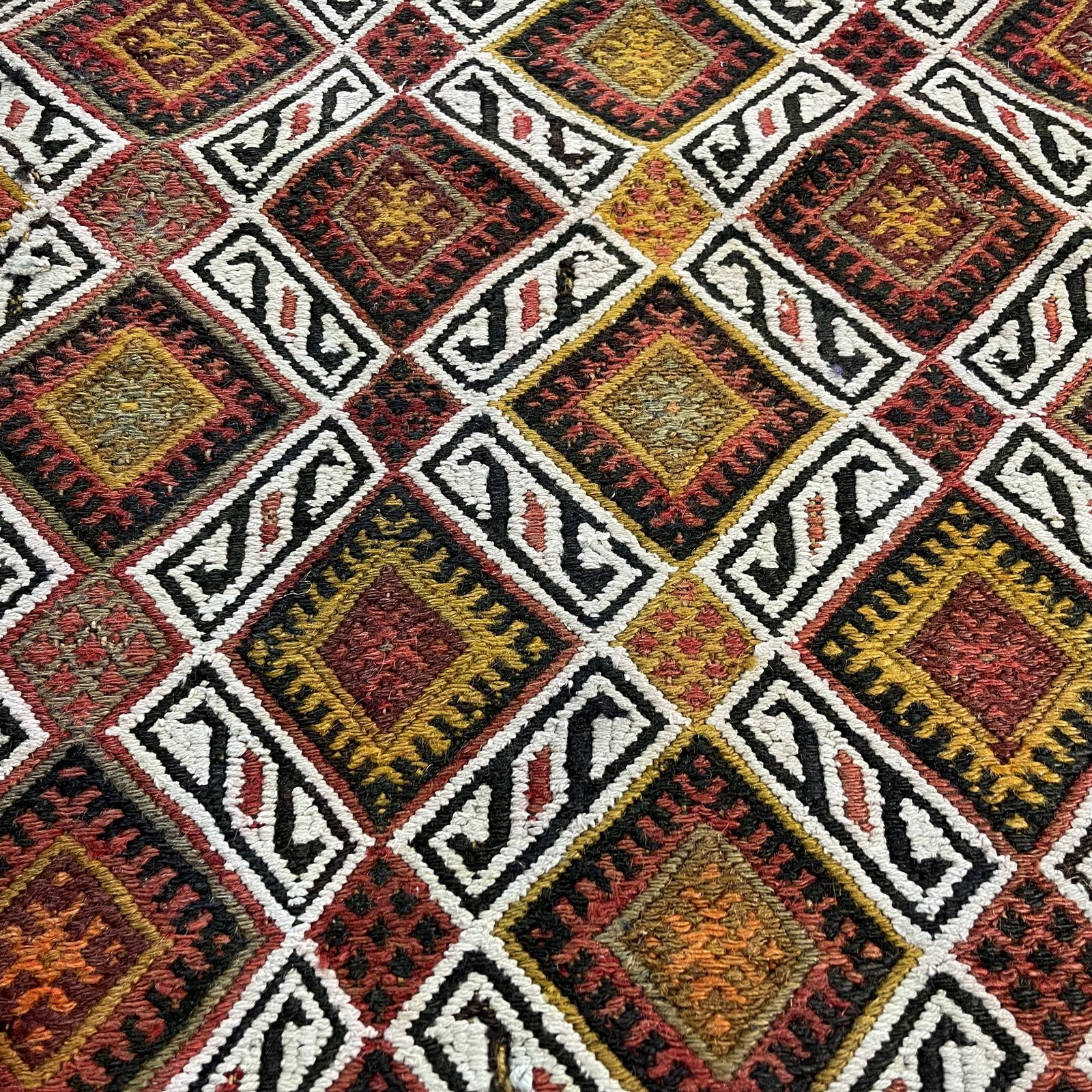Traditioneel Turks Mini Kilimkleed, Vintage Anatolisch Turks Kilimkleed, 90 X 52 Cm photo Textiel