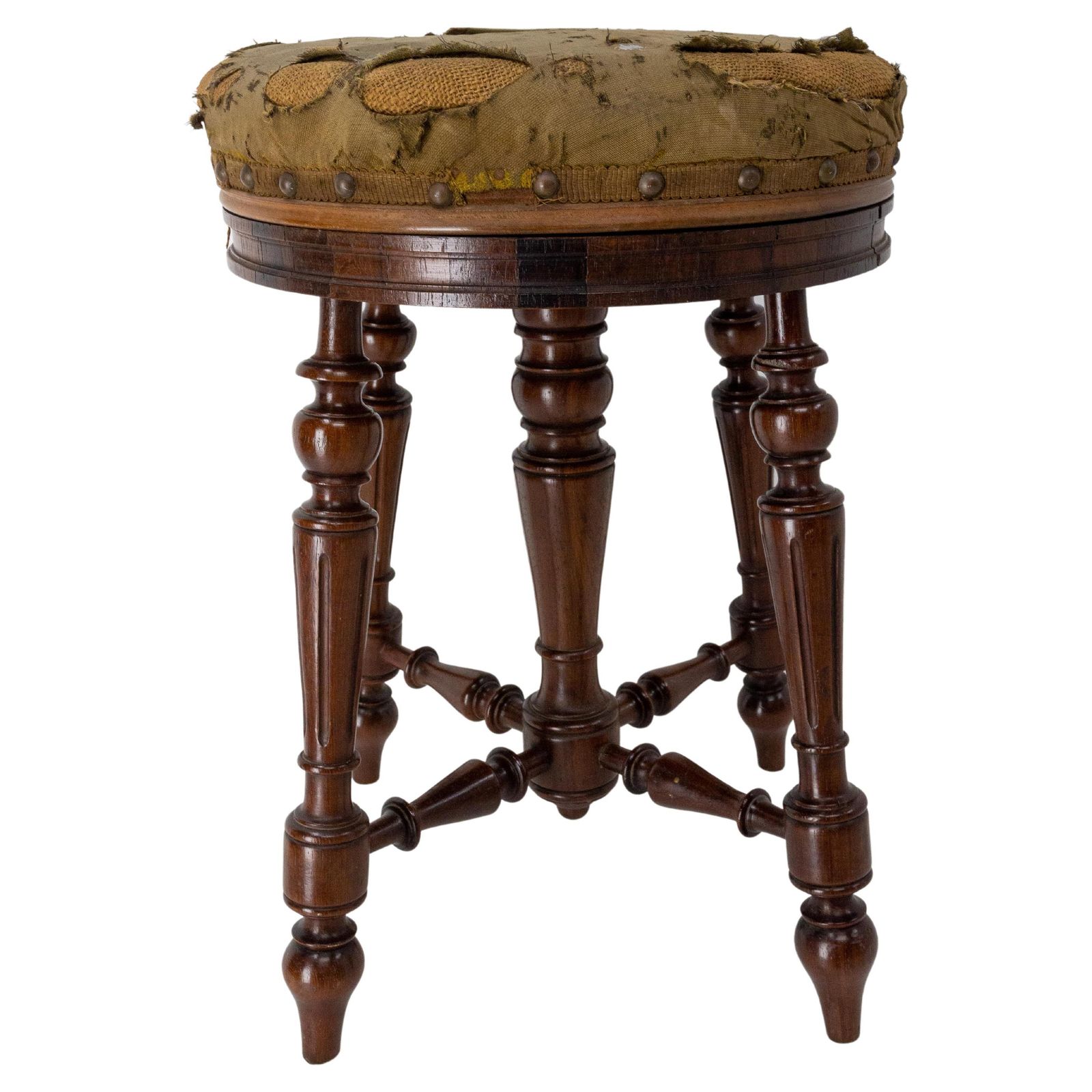 Napoleon III Walnut Piano Stool French, Circa 1880