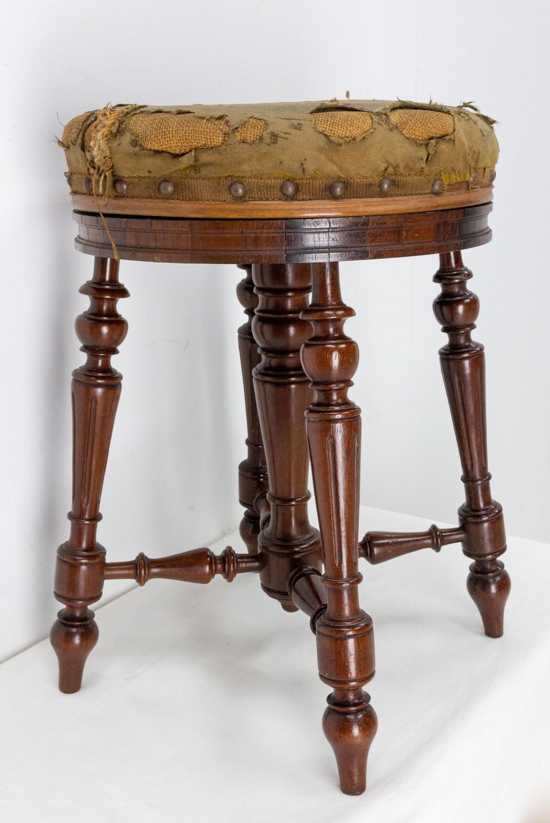 Napoleon III Walnut Piano Stool French, Circa 1880 photo Furniture