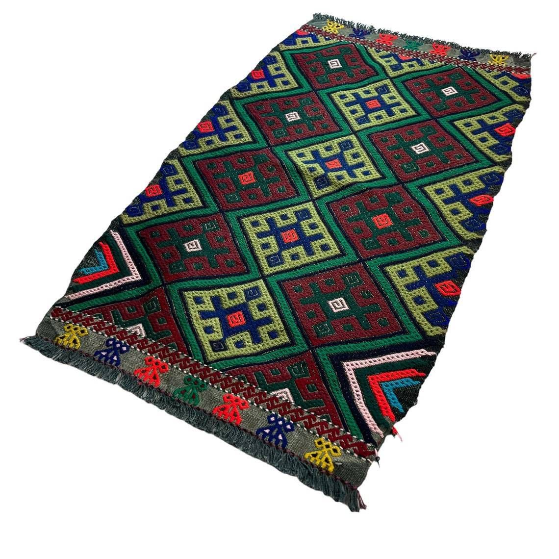 Traditioneel Turks Mini Kilimkleed, Vintage Anatolisch Turks Kilimkleed photo buy