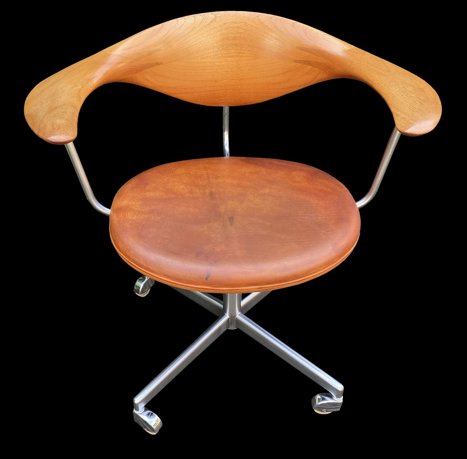 Super Rare Jh502 Swivel Chair By Hans J. Wegner For Johannes Hansen