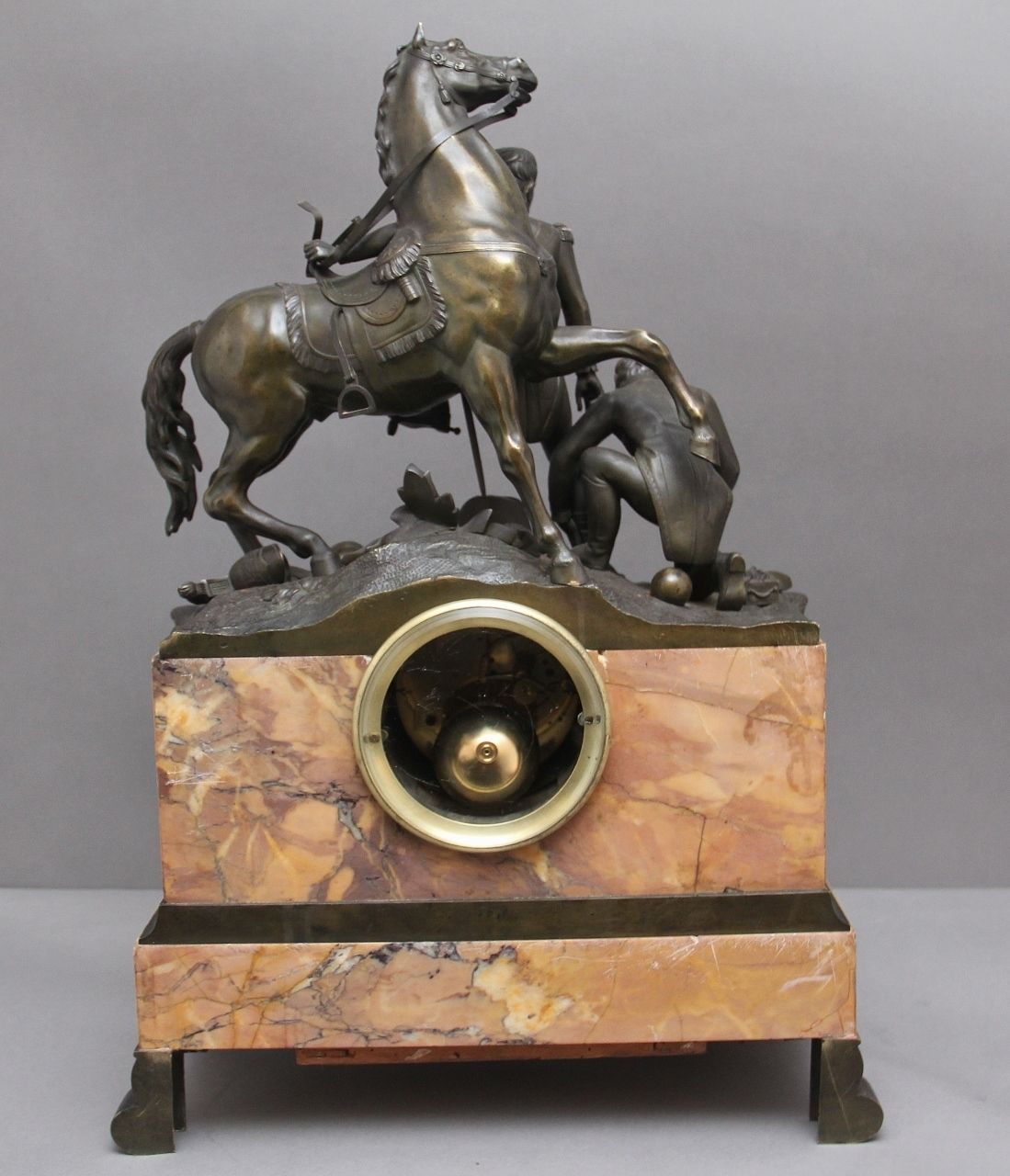 Fabulous Quality Early 19th Century Marble And Bronze Mantle Clock photo Home Decor