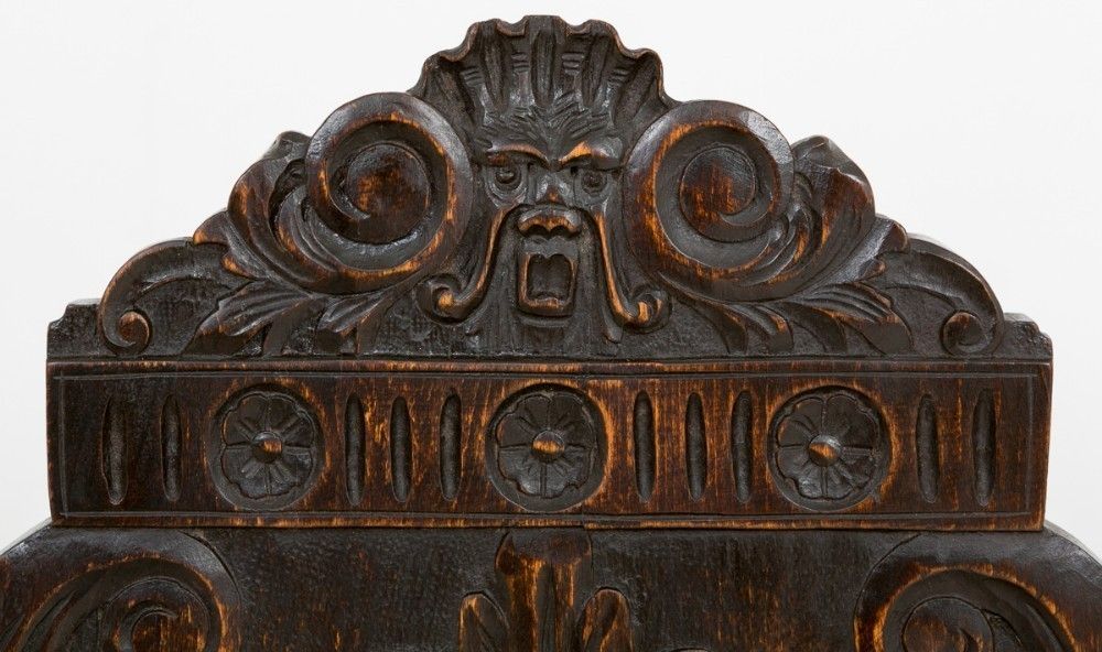 Pair Italian Hall Chairs Hand Carved Lime Wood Circa 1890 photo furniture