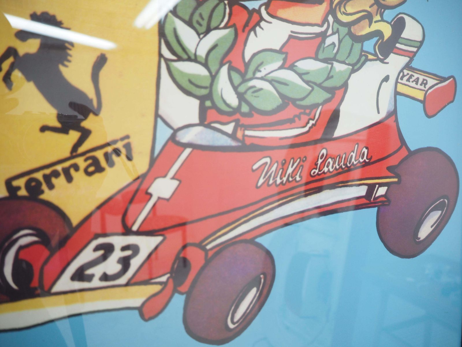 Vintage Poster Caricature Of Niki Lauda, 1970s photo Art