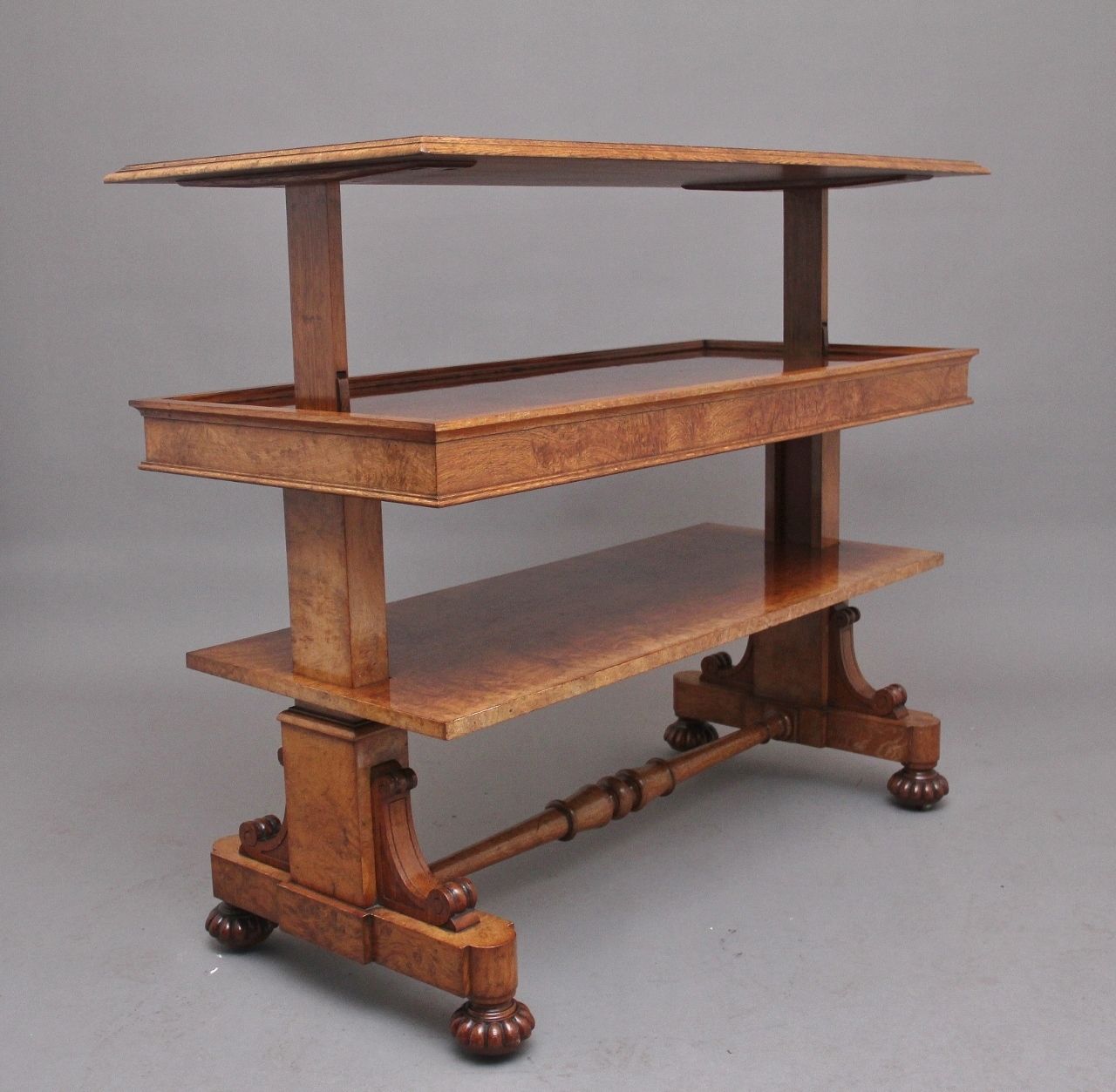 Early 19th Century Pollard Oak Dumb Waiter photo furniture