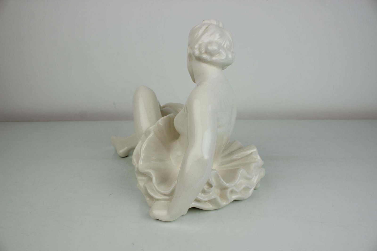 Porcelain Statue Ballerina, Czechoslovakia, 1962s photo vinterior