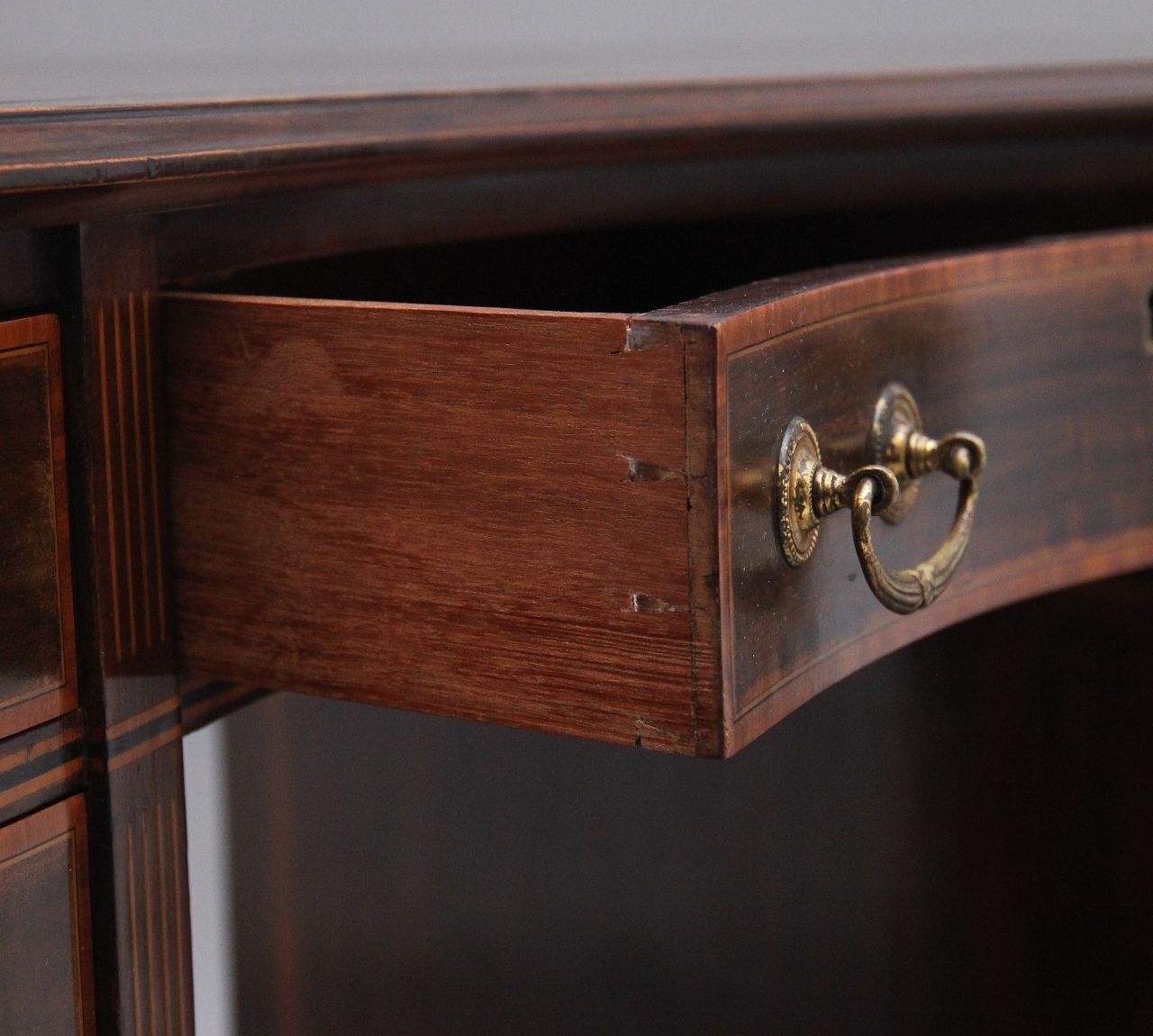 19th Century Inlaid Mahogany Kidney Shaped Desk photo 3550.0