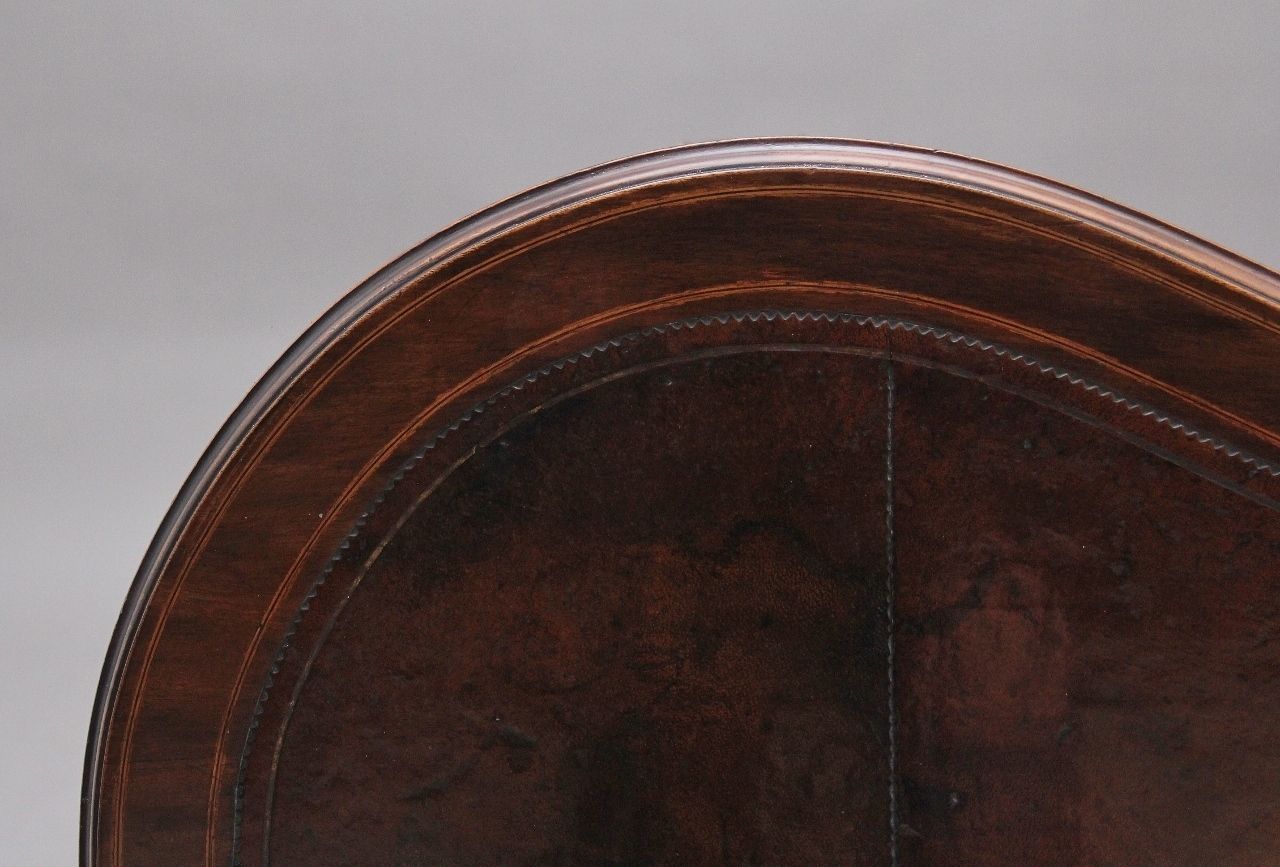 photo for sale 19th Century Inlaid Mahogany Kidney Shaped Desk