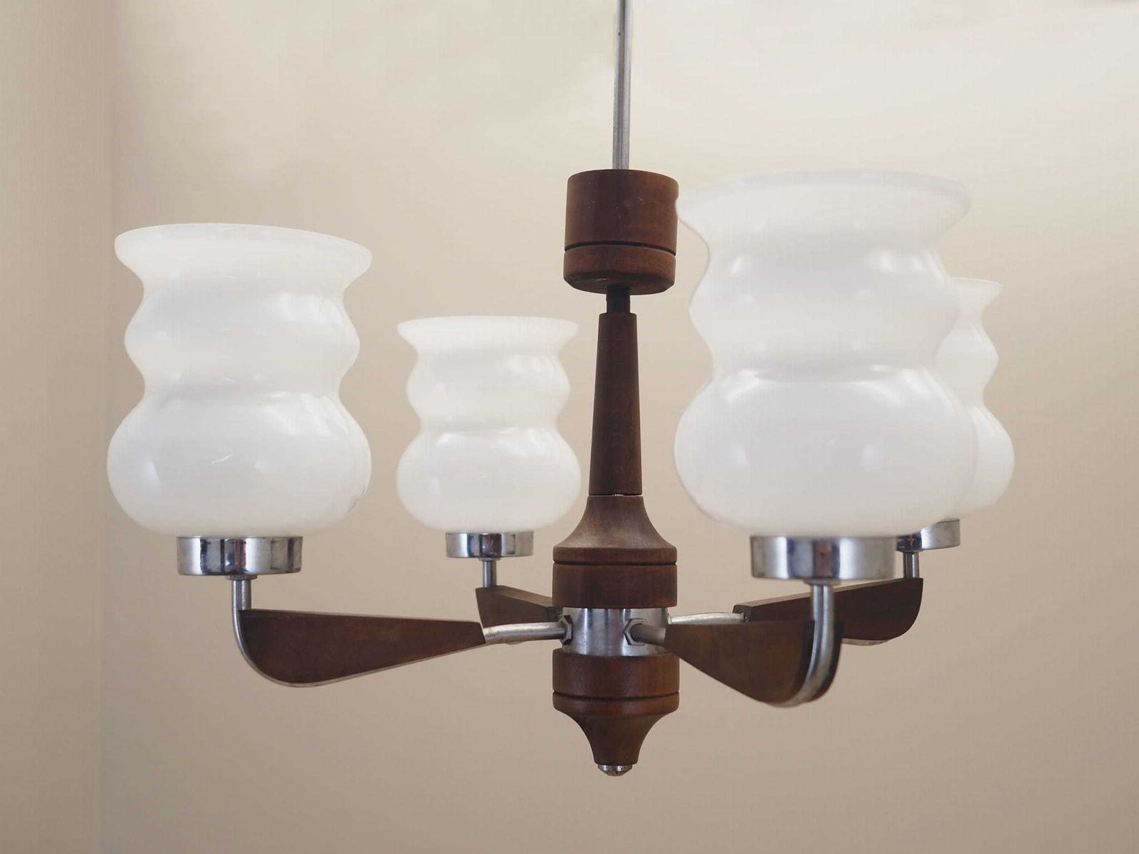 Wooden Chandelier, Danish Design, 1970s, Production: Denmark photo furniture