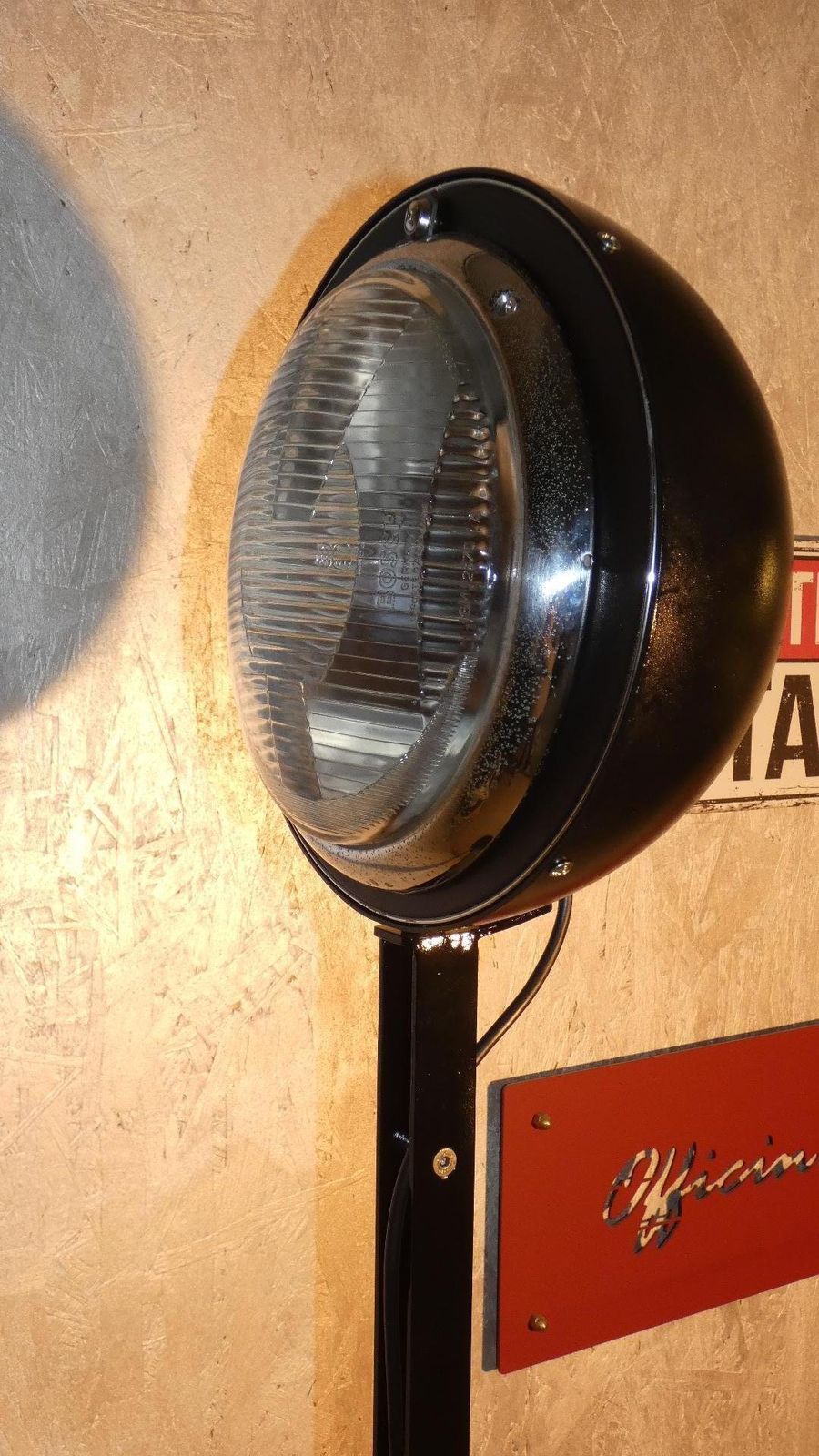 Steel Floor Lamp With Porsche Light 356 From Officina Di Ricerca, 1970s photo Lighting