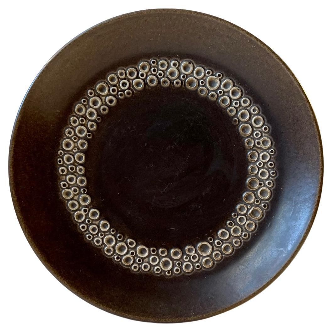 Glazed Moon Surface Centerpiece Dish By Frederik Ravnild, Danish 1960s