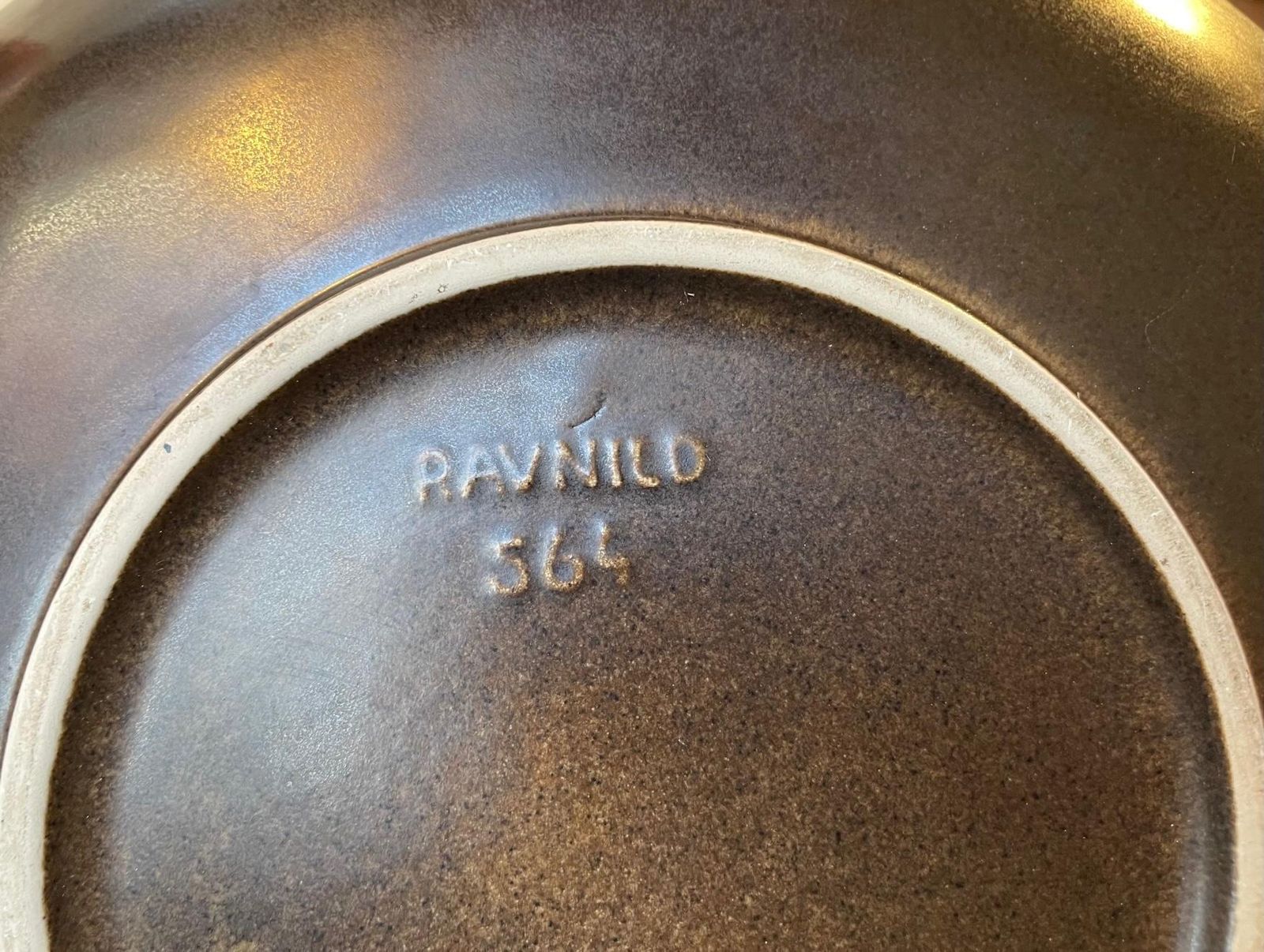 Glazed Moon Surface Centerpiece Dish By Frederik Ravnild, Danish 1960s photo buy