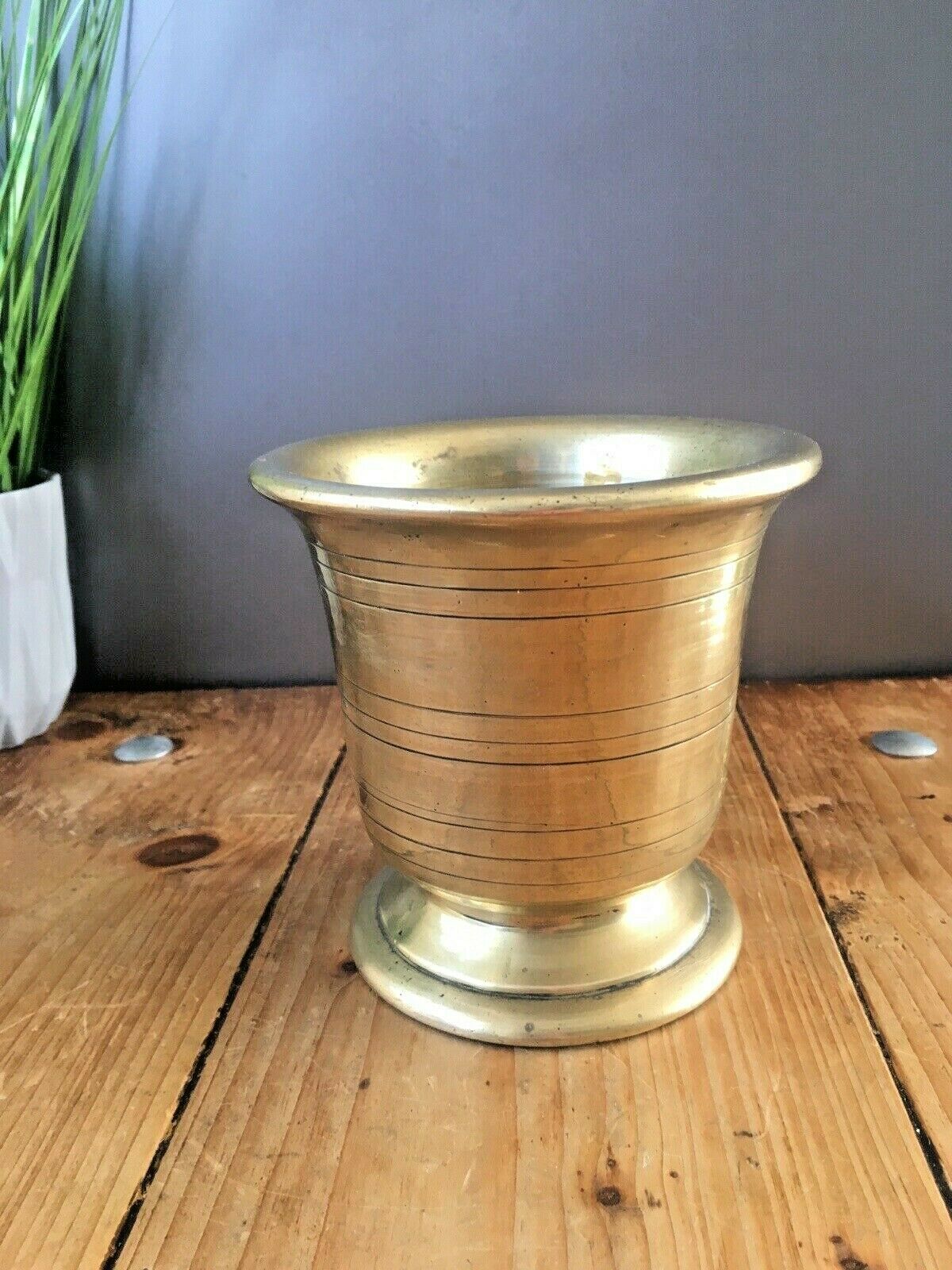 photo furniture 5kg Antique 19th C French Apothecary Brass Bronze Pestle & Mortar Kitchenalia