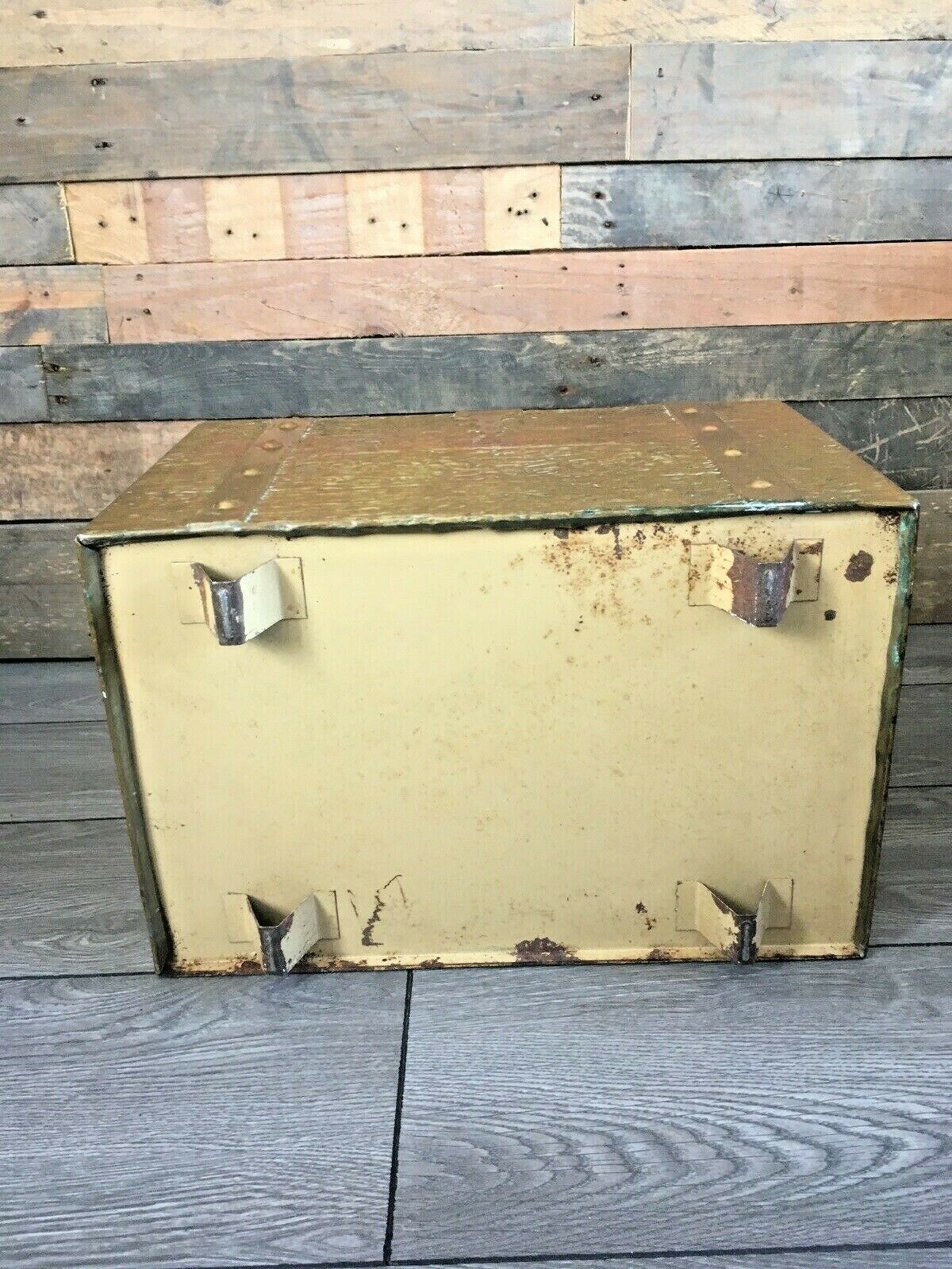 photo furniture Antique Brass Wood Effect Treasure Chest Log Coal Box Storage Bin Kindling Toy