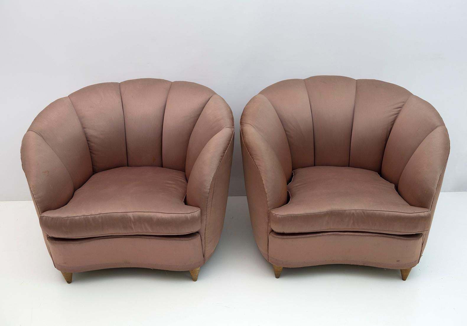 Gio Ponti Midcentury Rare Italian Curved Armchairs "Casa E Giardino" 1936, Pair photo Furniture