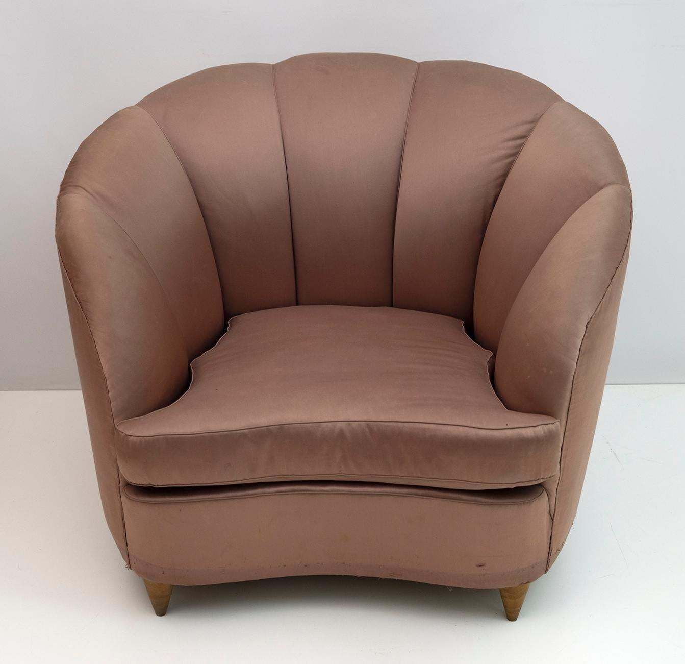 Gio Ponti Midcentury Rare Italian Curved Armchairs "Casa E Giardino" 1936, Pair photo 4185.0