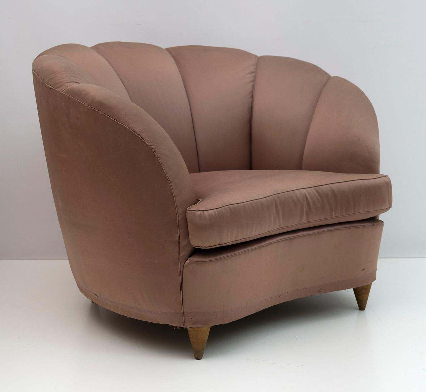 Furniture Gio Ponti Midcentury Rare Italian Curved Armchairs "Casa E Giardino" 1936, Pair photo