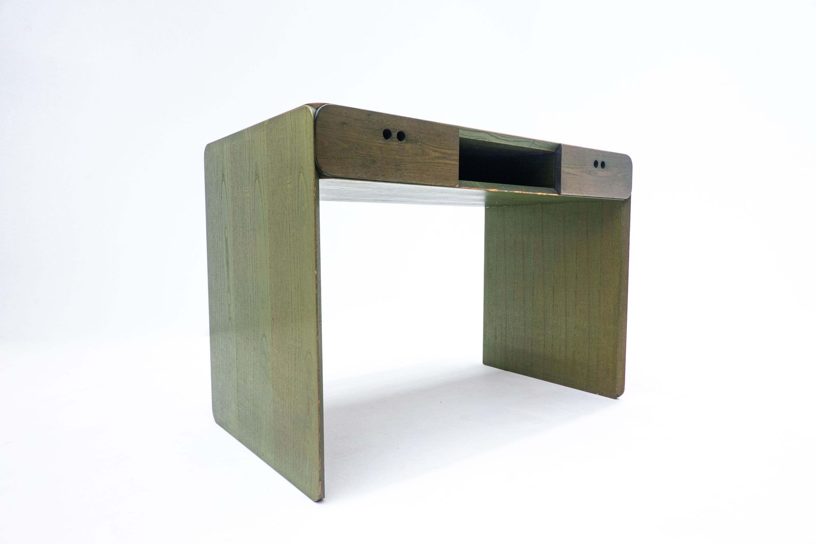 Mid Century Green Wooden Desk By Derk Jan De Vries   The Netherlands 1960s photo for sale